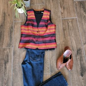 Norton McNaughton vintage stripe waistcoat tailored vest